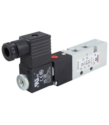 Zawór CAMOZZI 130-358-015-02 5/2 1/8" monostabilny + Cewka 48VAC / 24VDC + Wtyczka