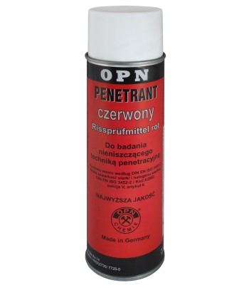 Spray do badań nieniszczących opn penetrant 500ml czerwony