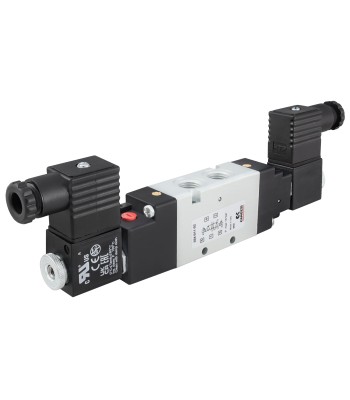 Zawór CAMOZZI 354-011-02 5/2 1/4" bistabilny + Cewka 24VAC / 12VDC + Wtyczka