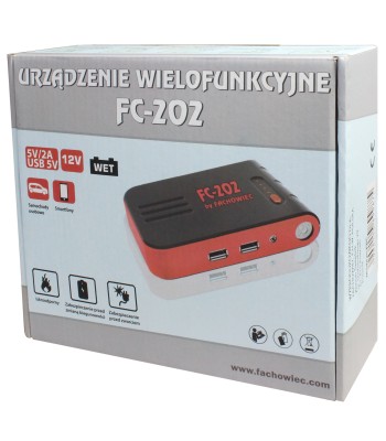 Wielofunkcyjne przenone urz¹dzenie rozruchowe z power bankiem 10000 mAh FC-202 12V 200A HOT