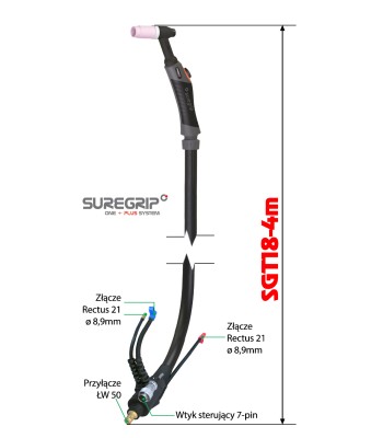TIG UCHWYT SPAWALNICZY PARKER SUREGRIP SGT18SC PKG X 4m C/W