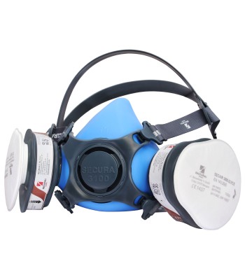 SECURA 3100 Pó³maska + poch³aniacze A1P2