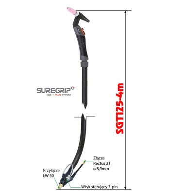 TIG UCHWYT SPAWALNICZY PARKER SUREGRIP SGT125 PKG X 4m