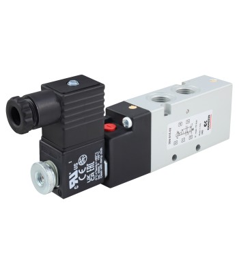 Zawór CAMOZZI 130-354-015-02 5/2 1/4" monostabilny + Cewka 24VAC / 12VDC + Wtyczka