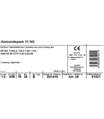 Bohler FCAW (SS) drut spawalniczy rdzeniowy samoos³onowy Ti52 NG 1.0X16kg (cena za szpulê)
