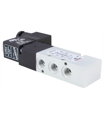 Zawór CAMOZZI 130-358-015-02 5/2 1/8" monostabilny + Cewka 24VAC / 12VDC + Wtyczka