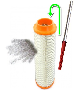 Pistolet do dmuchania oraz czyszczenia wk³adów filtrów przemys³owych 1m "PROFI 40" dysza k¹towa