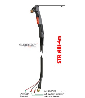 PLAZMA UCHWYT PLAZMOWY PARKER TRF A81 SUREGRIP 4m